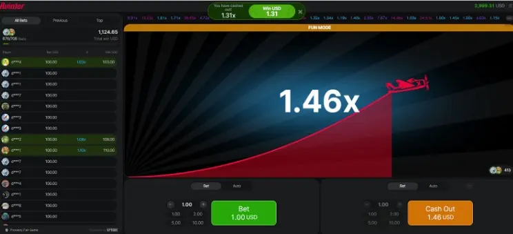 Aviator o‘yinini sinab ko‘rish